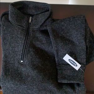 Old Navy, 1/4 zip, charcoal, fleece, size M